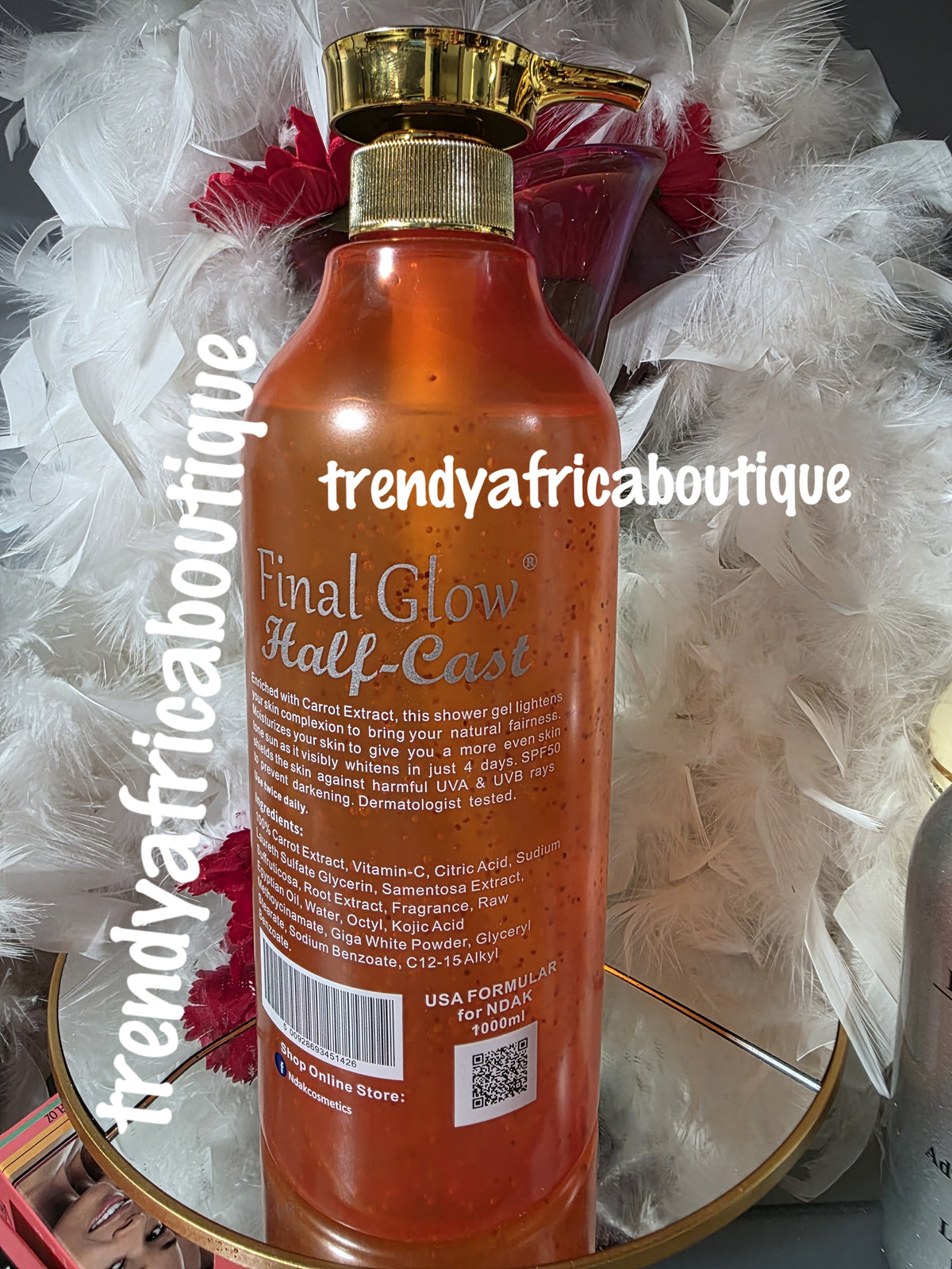3pcs. Perfect combo👌 Final Glow half-cast carrot whitening body lotion, shower gel, & serum 💯 carrot for face and body. Spf 50. Super effective