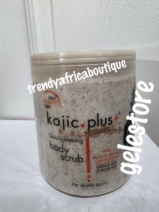 One Jar of 500g. New banga lightening scrub. kojic Plus whitening body scrub for face & body scrub for ALL skin types. Whitens & protect the skin. Anti stretch marks, dark spots