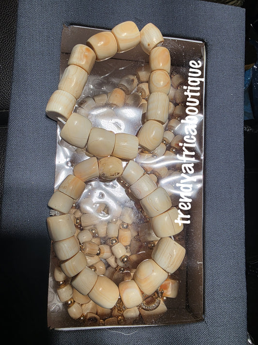 Vintage ivory color coral hand bracelet for Nigerian Traditional parties, traditional wedding Accessories. Price is one bracelet