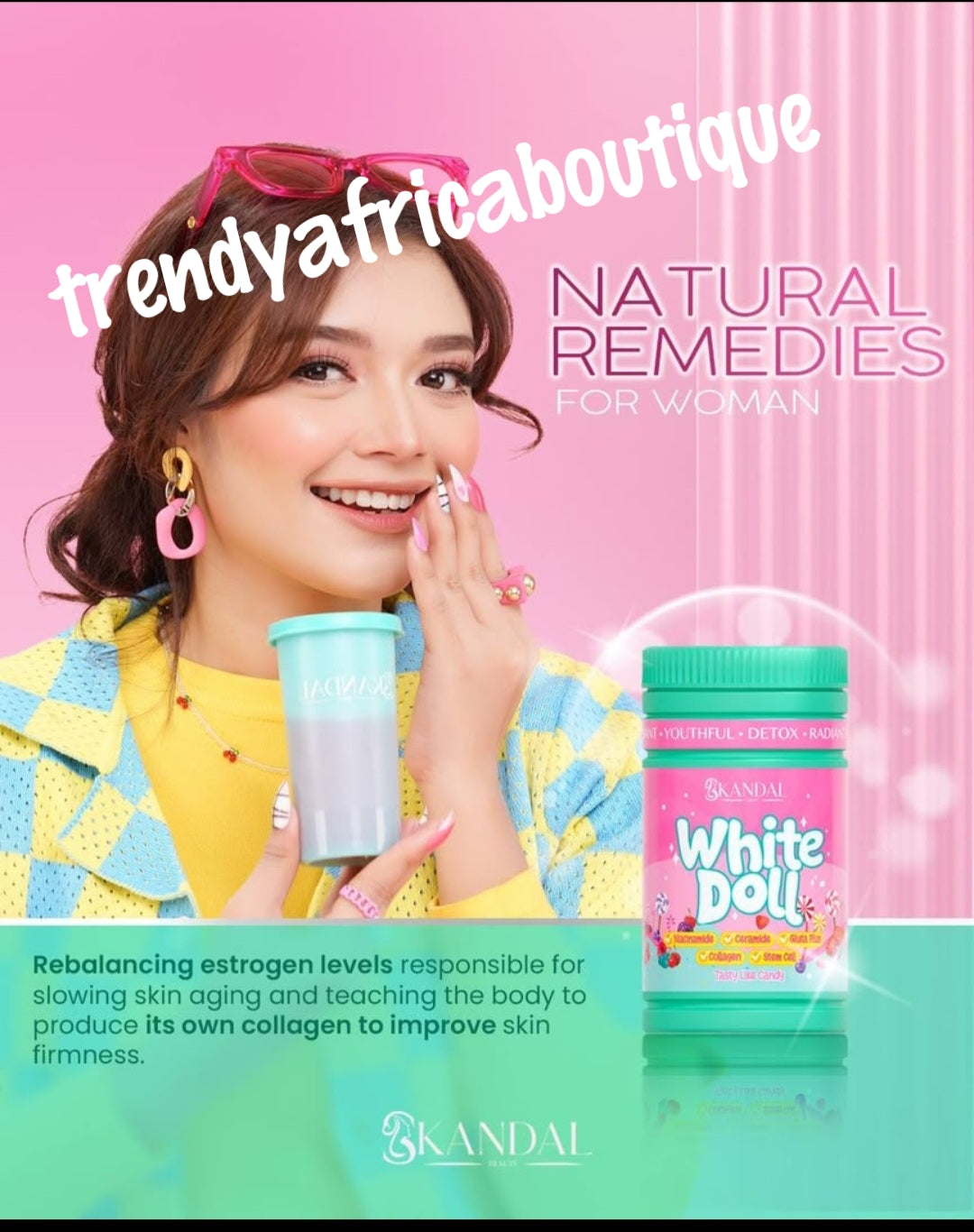 BACK IN STOCK New product alert: Skandal White Doll whitening, antioxidants, smooth, youthful, radiant complexion, anti acne and spots supplements 800gx1 jar sale. U.S.AUTHORISED DISTRIBUTOR!!