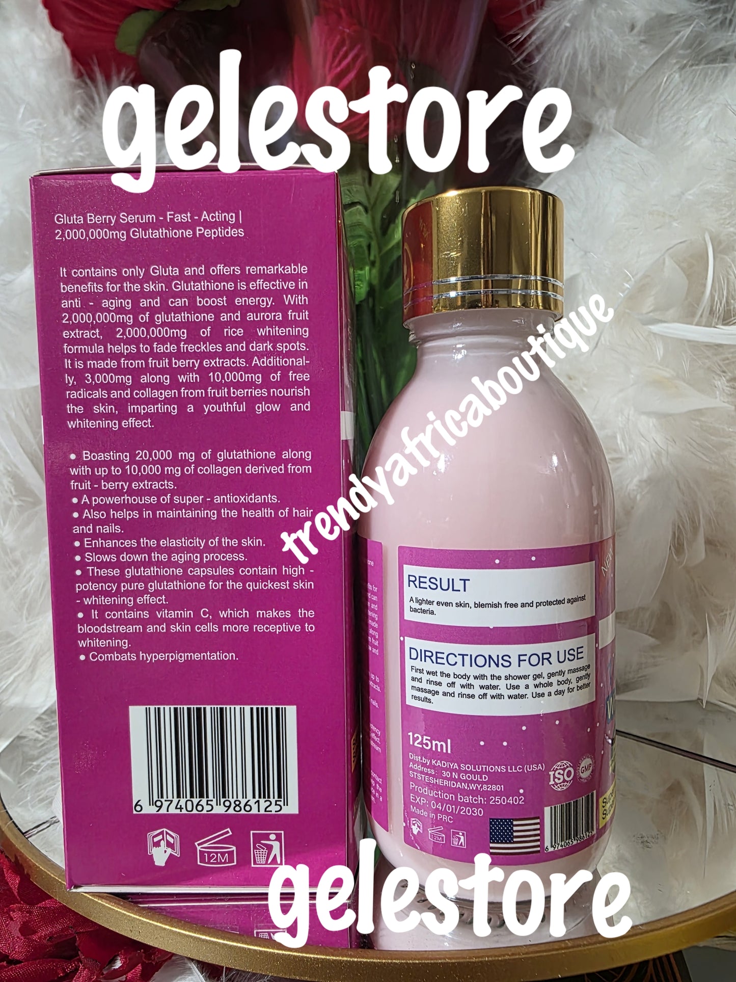 ORIGINAL GLUTA Bananen-Hautaufhellungs- und strahlendes Serum/Öl mit AHA und Vitaminen, 100 ml x 1. Mischen Sie es in Ihre Körperlotion.