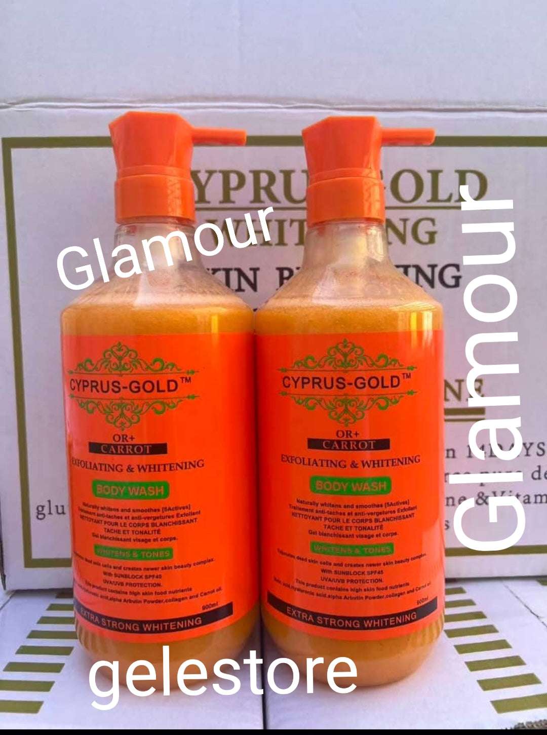 Lumine Carrot Gesichts- und Körperlotion 400 ml. Extra starke Aufhellung 3 in 1 mit Glutathion, Karottenextrakten + Tomate. Lichtschutzfaktor 50. Straffend und strahlend