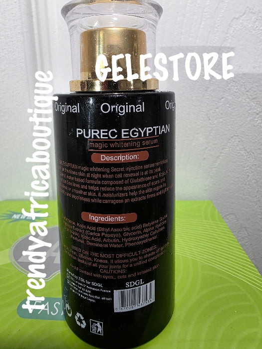NEUES ORIGINAL Purec Egyptian SECRET Whitening HALFCAST Serum/Öl. Mit Injektion, 100 ml x 1, formuliert, um Verfärbungen gleichmäßig aufzuhellen und zu entfernen