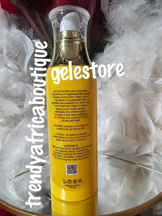 4-teiliges Set mit Zero Tache 36 Heures Propre, Ecclaircissant 2 Body Lotion, Intensiv-Serum 60 ml + Peeling-Seife. Mit Eigelb und Vitaminen formuliert