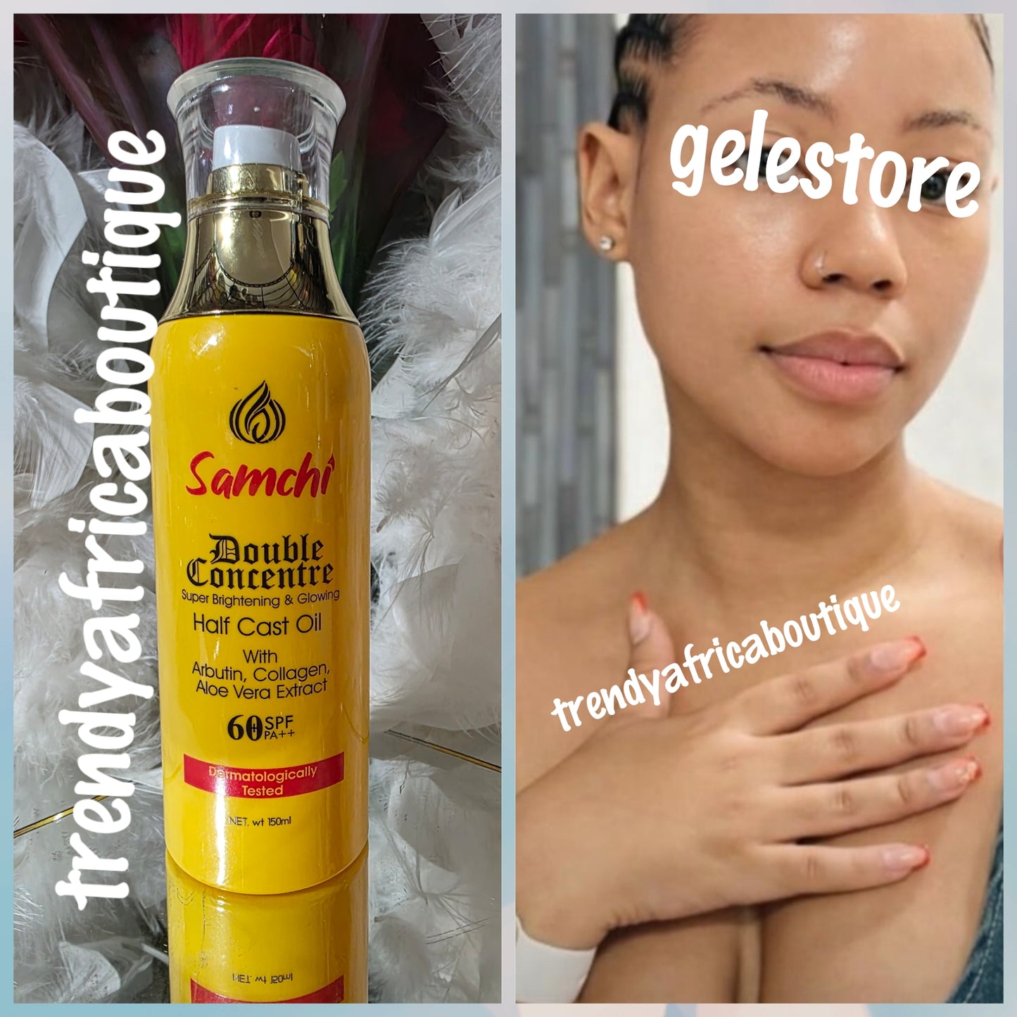 4-teiliges Set mit Zero Tache 36 Heures Propre, Ecclaircissant 2 Body Lotion, Intensiv-Serum 60 ml + Peeling-Seife. Mit Eigelb und Vitaminen formuliert