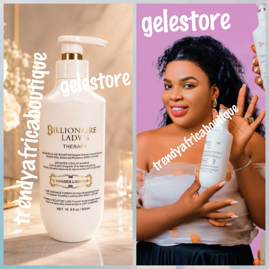 Another Banga: Billionaire Lady's therapy advance glow booster lightening body lotion. 2 shades lighter 500ml x 1. Hydroquinone FREE