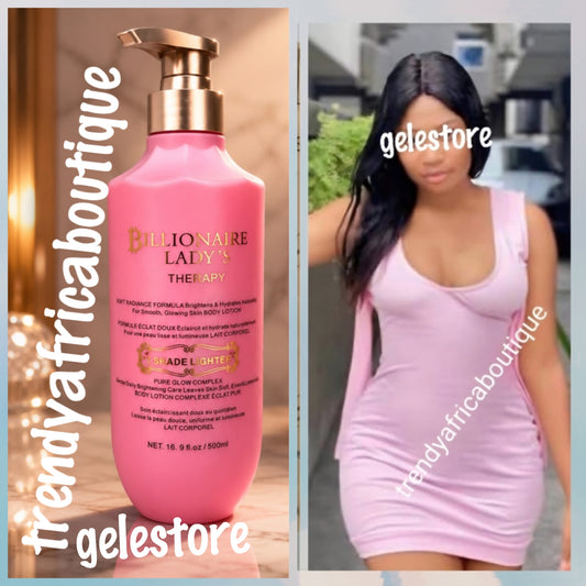 Another Banga: Billionaire Lady's therapy soft radiance formula brighten' & hydrates Naturally body lotion. 1 shades lighter 500ml x 1. Hydroquinone FREE