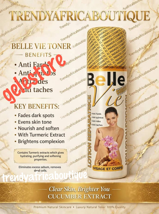 New products ALERT: Belle vie curcuma restorative face & body toner (liquid). Is a repairing, nourishing, softening & brightening formula 125ml x 1