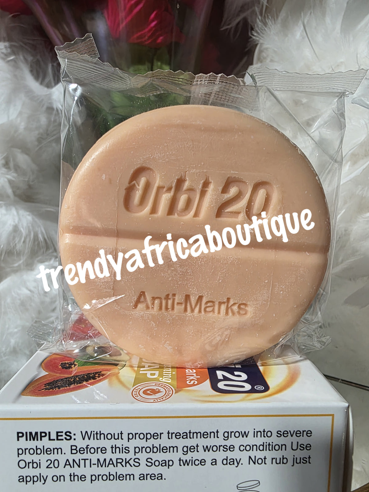 Orbi 20 anti marks lightening soap with papaya & avocado.  1 soap sale.all skin types.