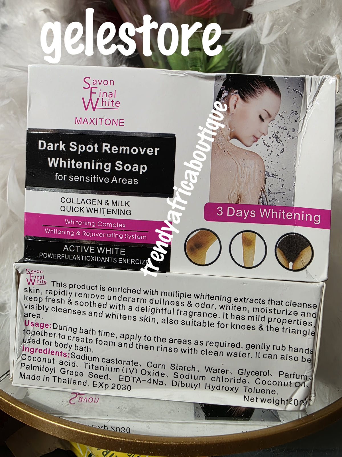 Final white Maxitone dark spots  remover whitening soap 200g x 1 bar. Price is for one