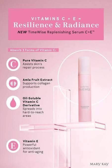 Mary Kay Timewise replenishing face serum vitamin C & E. Brighten & protect your skin with vit. C &E x 1 bottle