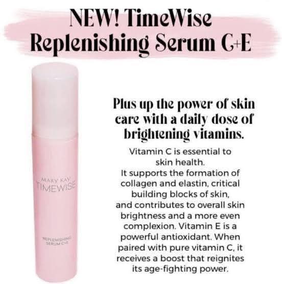 Mary Kay Timewise replenishing face serum vitamin C & E. Brighten & protect your skin with vit. C &E x 1 bottle