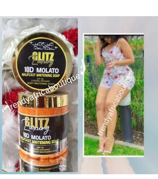 X 2  JAR BIG SALE!!! Oshaprapra Glitz Luxery 5D molato half-cast whitening/treatment Molato soap body. Strong Organic Formula. Clears Knuckles, stretch marks & more. 600g jar x 2.