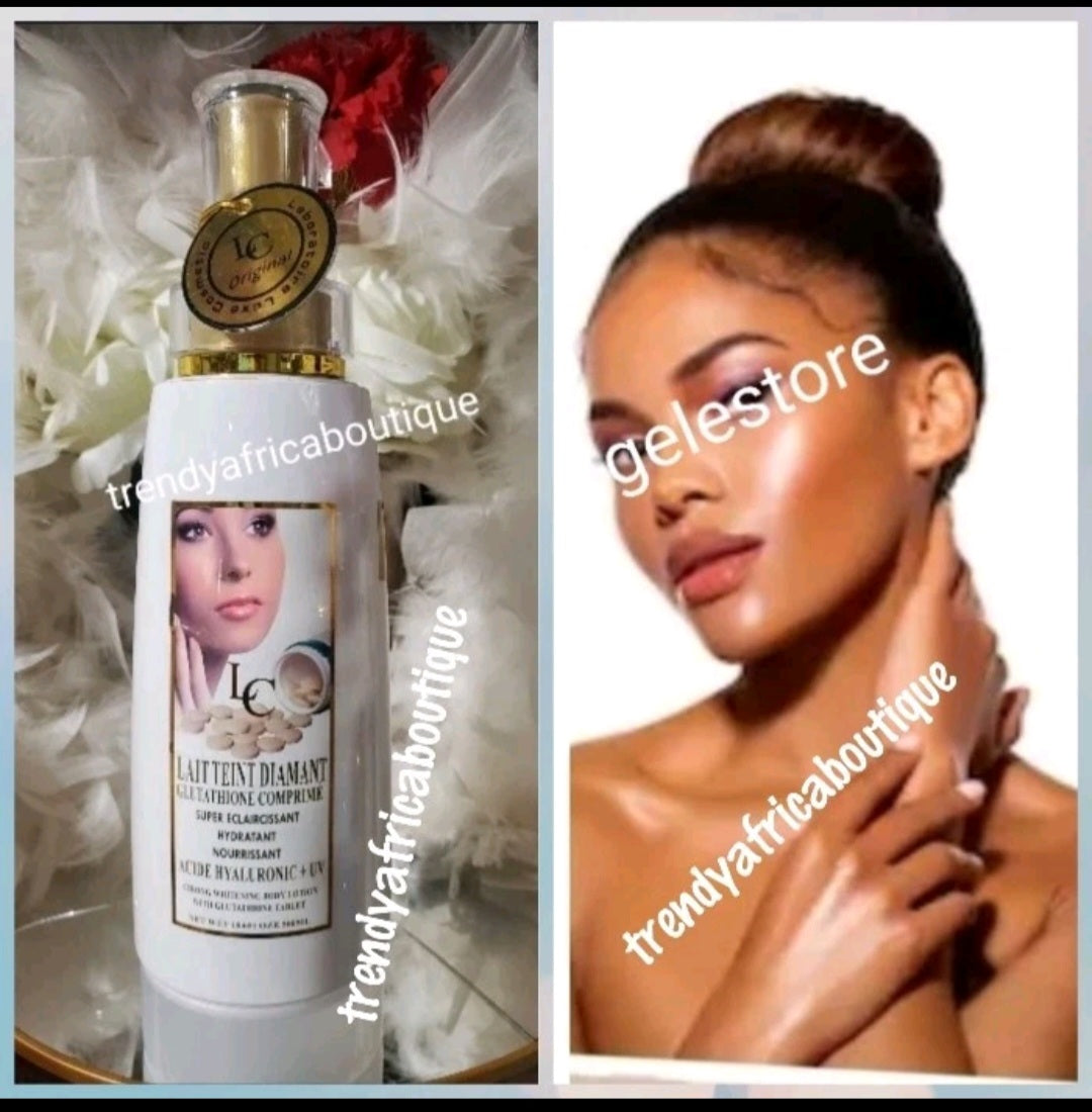 Original lait teint Diamant glutathion comprime whitening  body lotion 500ml,  Formulated with glutathion tablet, alpha arbutin, Vitamin C to give you that natural whitening glow