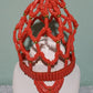 Back in Stock. Edo/African Bride: traditional Coral beads Bridal accessories set. 3pcs set of shawl, head piece and a pair of coral hand gloves. Coral-necklace