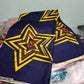 Ankara Collections Wax print in Navy/ big yellow Star. On sale 100% wax print fabric