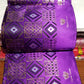 Purple/gold Nigerian Gele/headtie fabric for Traditional Head wrap. Regular size Gele 72"x36. One in a pack.
