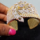 Sonderangebot: 3-teiliges Halsband-Set aus 18 Karat galvanisiertem Dubai-Gold mit CZ-Steinen. Amerikanisches Diamant-Schmuckset. Armreif in Einheitsgröße. Der Preis gilt für das Set
