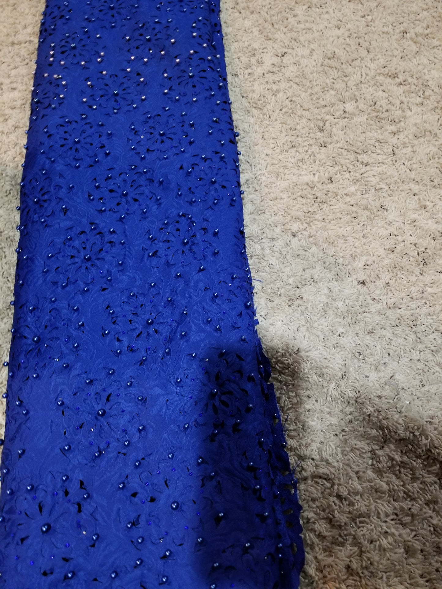 New arrival Laser Cut African French Lace fabric.  Top quality fabric Beaded  and stoned to perfection.  Sold per 5yds. Price is for 5yds. Nigerian party lace fabric for dresses