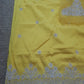 Clearance Sweet yellow  embroidery and crystal stones indian-George fabric. Original silk Wrapper with stones. 5yds+1.8yds matching blouse. Sold as a set, price is for the set. Feel the difference in quality