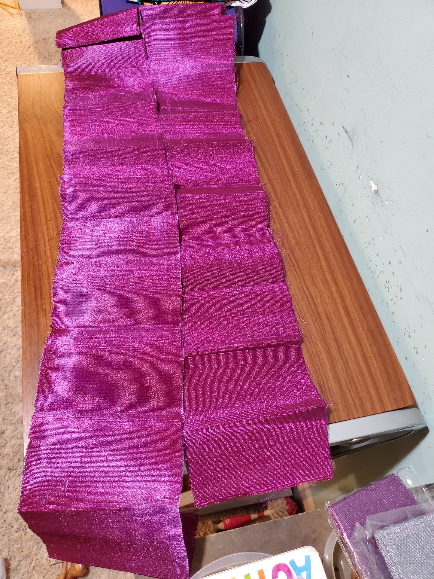 Magenta metalic Aso-oke fila for making men cap. Fila piece for making men hat in purple . Nigerian traditional wedding ceremony accessories. Agbada Men-cap