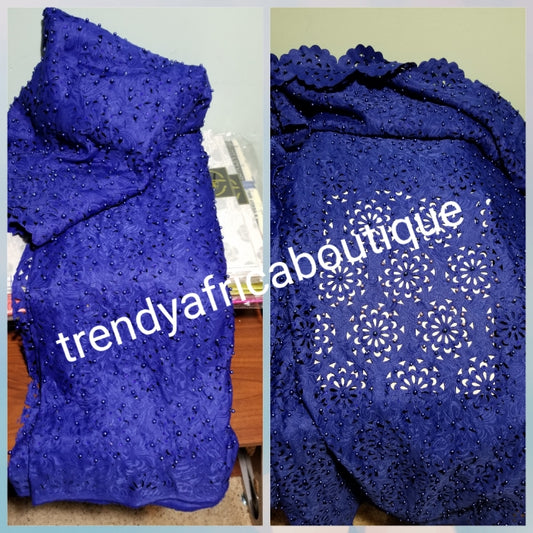 New arrival Laser Cut African French Lace fabric.  Top quality fabric Beaded  and stoned to perfection.  Sold per 5yds. Price is for 5yds. Nigerian party lace fabric for dresses