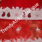 Heavily beaded net George wrapper. Red color net George for igbo/Nigerian tradional wedding/event