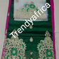 Assorted Colors Embriodery Silk George wrapper with matching net blouse. Indian-George for Nigerian  party dresses. Small-George