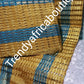 Gold/turquoise blue Nigerian  Aso-oke gele. Weave in Nigeria aso-oke for making beautiful Nigeria party headtie. Choice of gele/fila or gele only