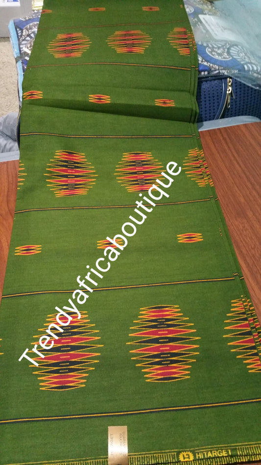 Nigerian/African cotton wax print fabric for making beautiful party dresses. Sold 6yrds per length