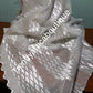 White/white swiss french lace fabric. Soft texture, great quality. Sold per 5 yards