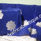 Nigerian traditional aso-oke gele/ipele "Sash" with white embroidery and stone work in royalblue/ white embroidery gele set