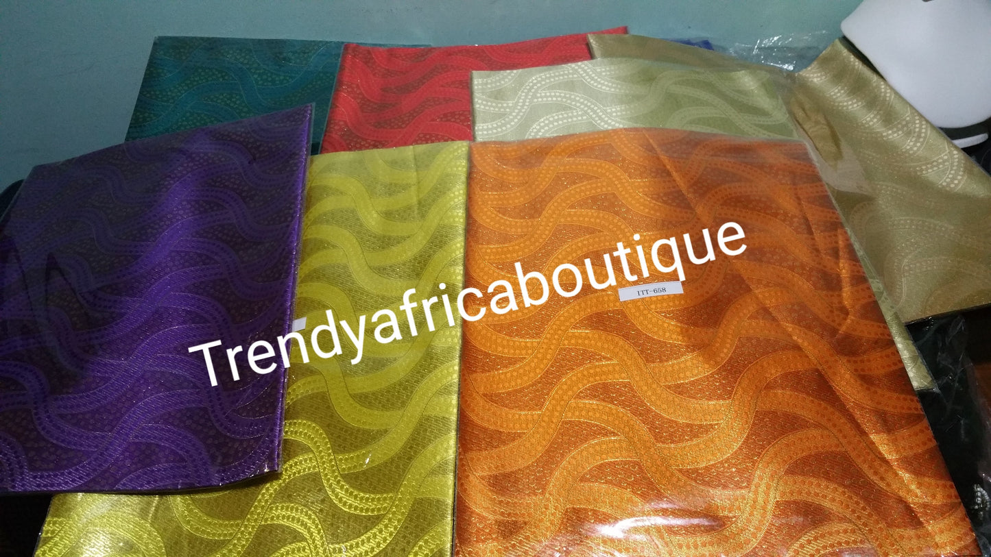 Sale: Assorted Colors Nigerian Gele/head tie fabric. Sago design 2-1 package. Sold as a pack price is for a pack