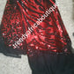 Red/black net sequence Nigerian french lace fabric for making party dress. Sold per 5yds