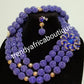 Special offer: royal blue  beaded-necklace set. 3 rows African party bead necklace. We also have coral-necklace set