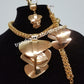4pcs. 18k Gold plated and Silver plated costume-Jewelry set. High quality plating, hypoallergenic. Africa/Nigerian party jewelries set.
