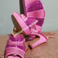 Italian platform slipper shoe and hand purse. 3" platform heel. Beautiful Pink  in Europe size 39 & 40