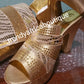 Sale, Sale: Gold Italian platform slipper and matching purse. Sold as a set