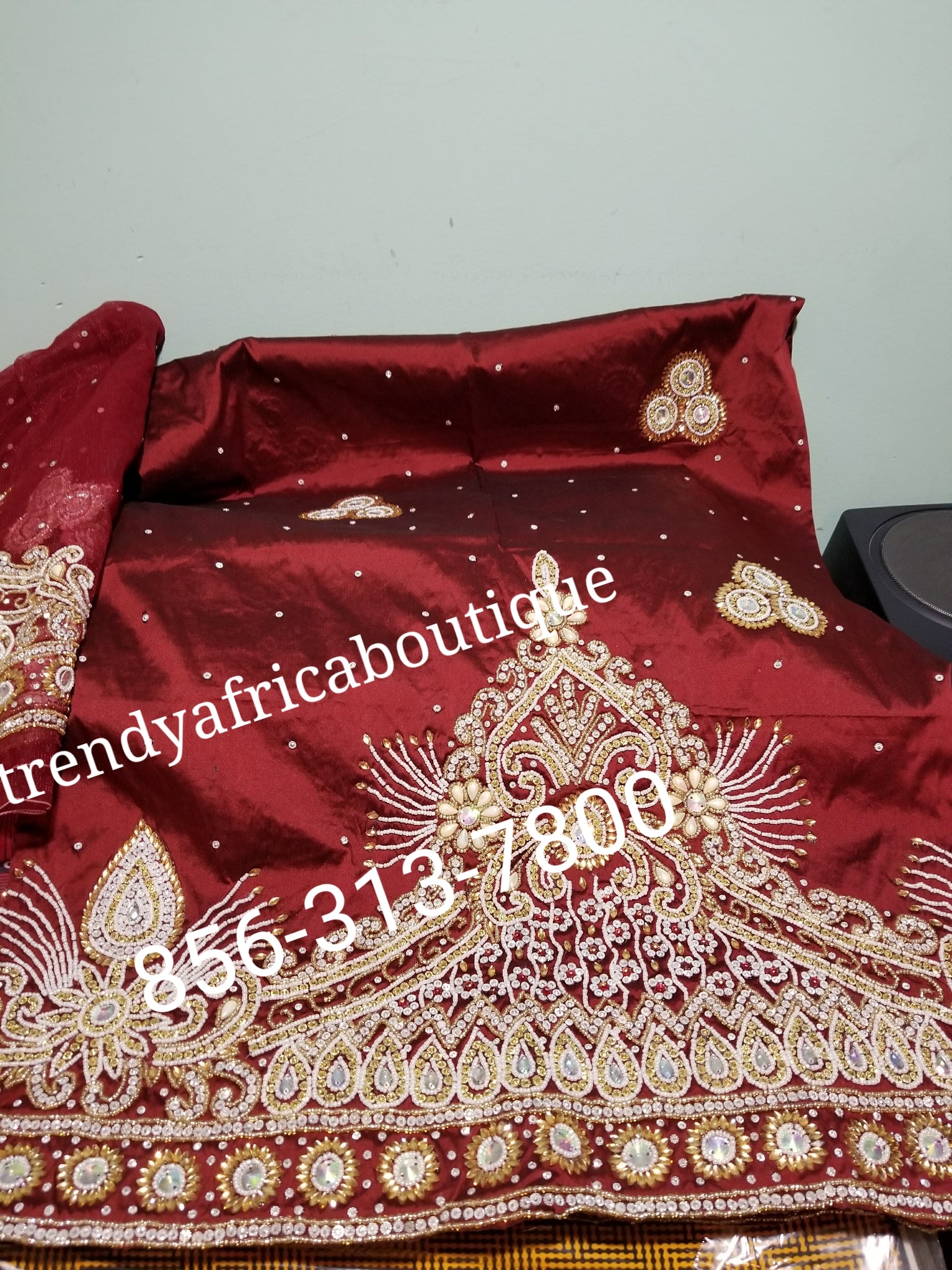 Sale: VIP madam George wrapper. All hand stoned and beaded Silk George ...