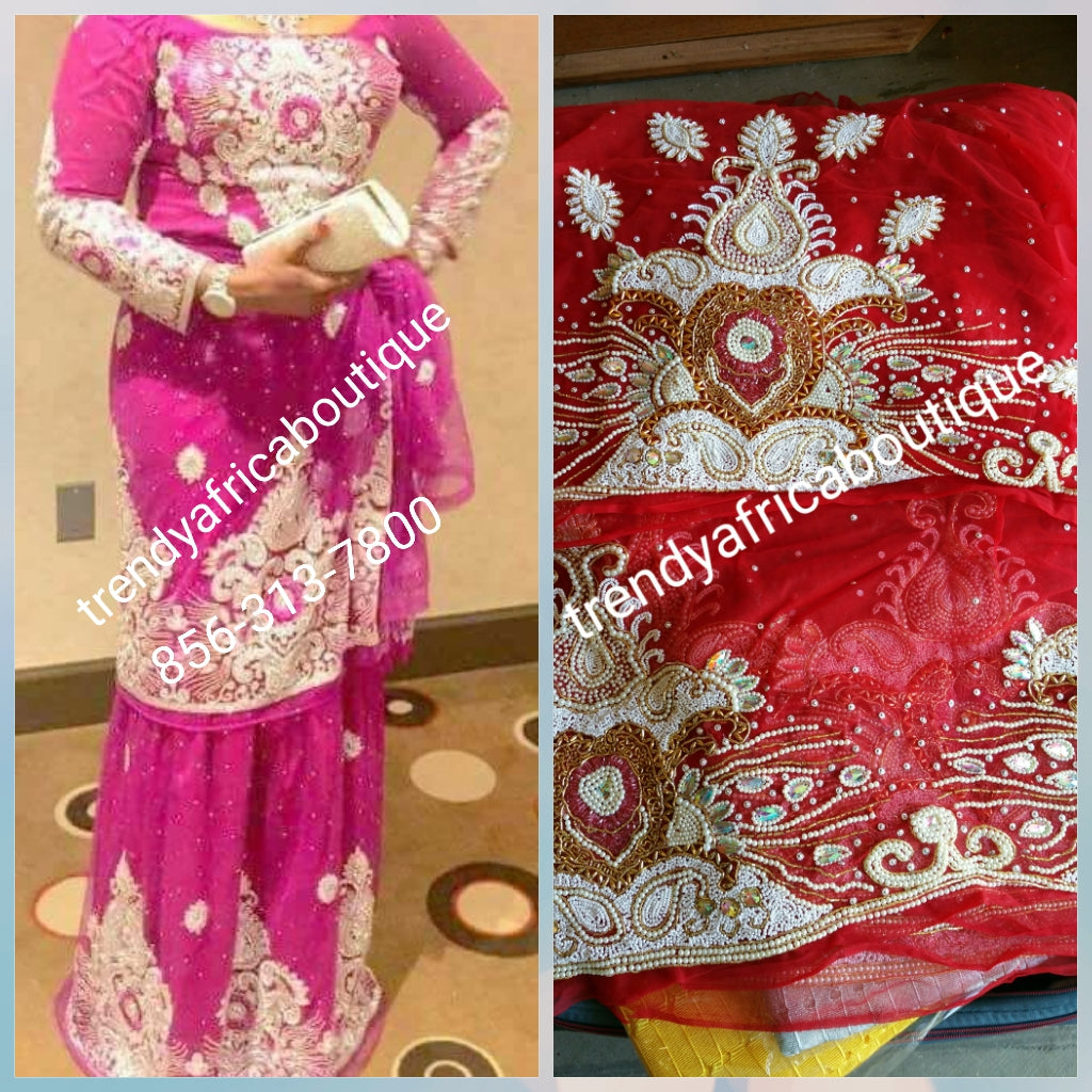 Clearance Sale: RED VIP beaded/stoned madam Net George wrapper. Sold 6 ...