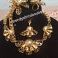 Quality 18k Gold plated jewelry set. 4pc choker matching necklace set. .