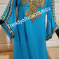 Turquoise blue long Kaftan dress. Indian/Dubai long free flowimg chiffon kaftan dress. Can be use for evening dress
