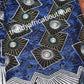 clearance: Royalblue/black/white Quality Swiss Lace fabric embellished with dazzling Crystal stones. Sold pet 5 yards. Soft Luxury quality