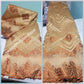 New arrival hot selling Gold French lace fabric. African sequence/embroidered French lace for party dress. Sold per 5yds.