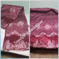 Clearance: Wine color African Embriodery sequence French lace fabric.  Sold per 5yds. Soft great texture for making African party wear
