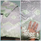 New Arrival African French lace Fabric. Embriodery sequence lace, Soft quality fabric. Sold per 5yds. Sweet Gray/mint