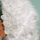 Latest design White Feather hand fan fashion Accessories for Nigerian traditional wedding. Bride or celebrant accessories.