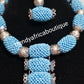 New arrival turquoise beaded-necklace set. 3 pcs red coral bead set in Pineapple design. was created successfully.
