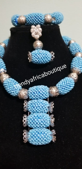 New arrival turquoise beaded-necklace set. 3 pcs red coral bead set in Pineapple design. was created successfully.