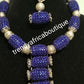 New arrival Royal blue beaded-necklace set. 3 pcs red coral bead set in Pineapple design. was created successfully.